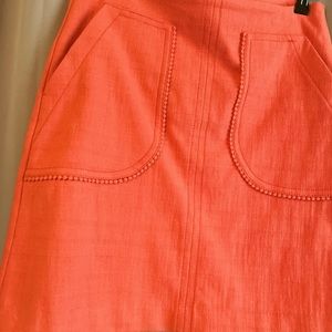 Orange skirt from loft size 2